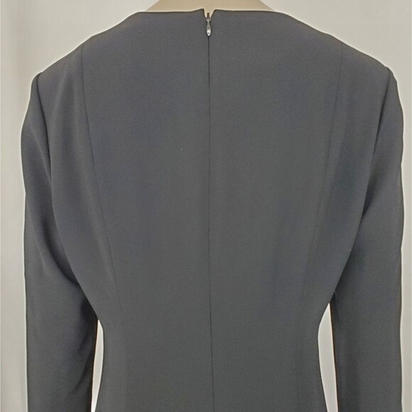 Theory Black Long Sleeve V-Neck Shift Dress - Picture 8 of 13